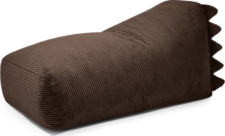 Tmavě hnědý manšestrový dětský sedací vak Snug 130 Dragon – SLOWDOWN SLOWDOWN