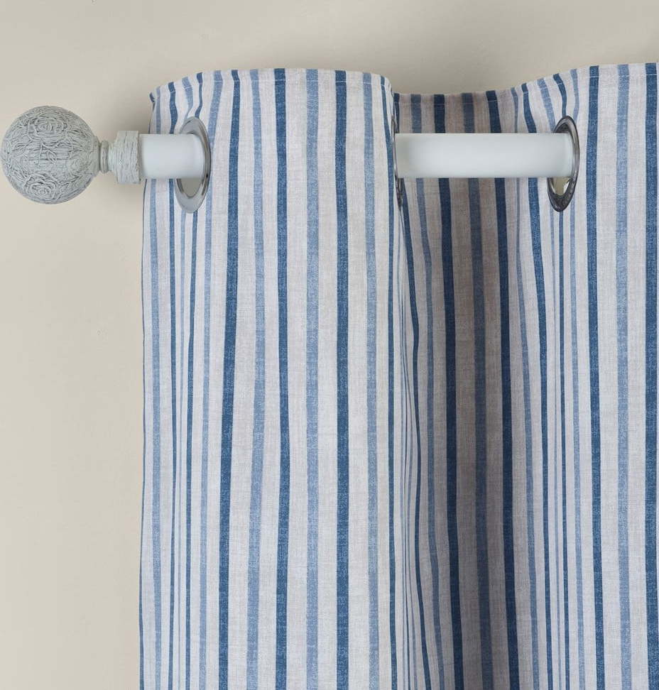 Modré závěsy v sadě 2 ks 168x229 cm Logan Stripe – Catherine Lansfield Catherine Lansfield
