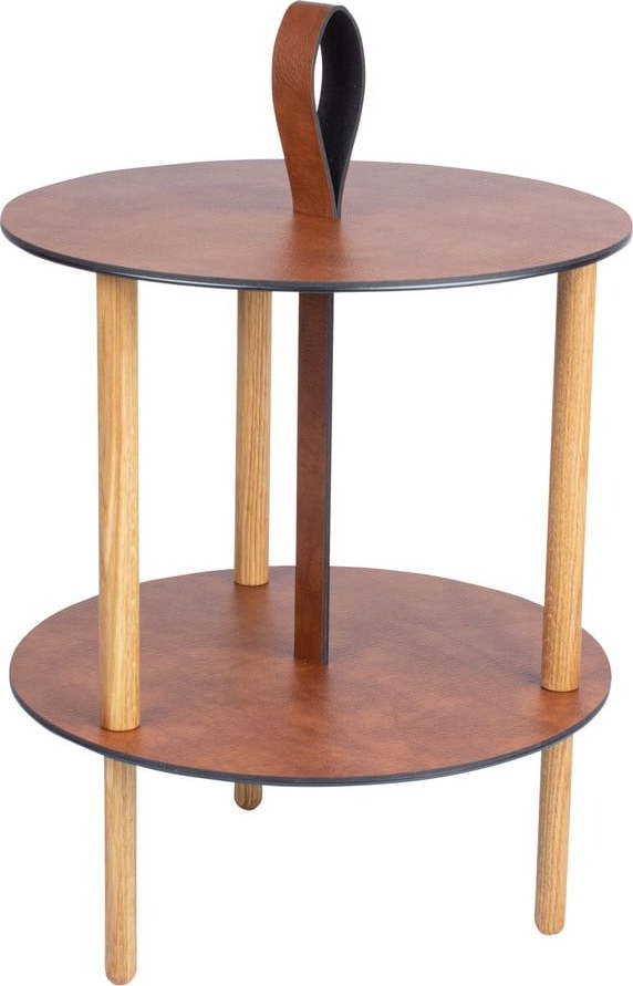 Kulatý odkládací stolek ø 38 cm Strap S Bull – LIND DNA Lind DNA