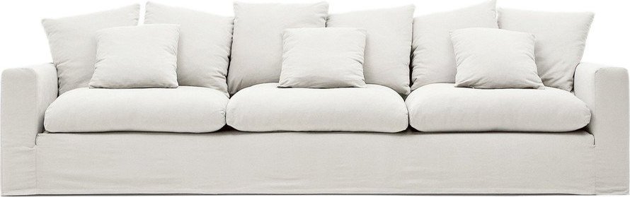 Bílá lněná pohovka 340 cm Nora – Kave Home Kave Home