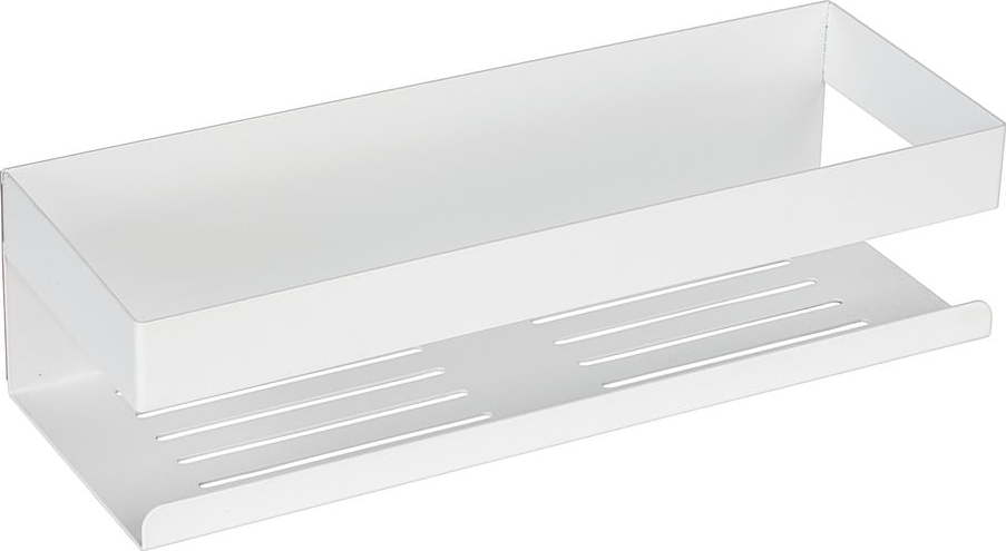 Matně bílá koupelnová polička bez vrtání Turbo-loc z nerezové oceli Genova – Wenko WENKO