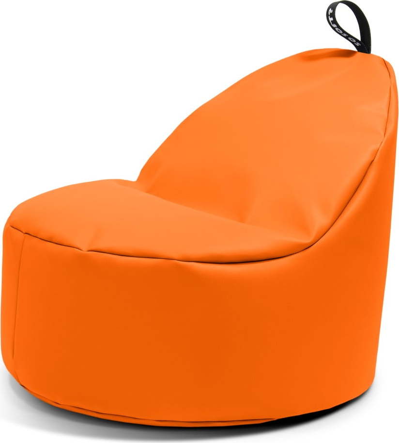 Oranžový dětský sedací vak z imitace kůže Round M – So Soft? So Soft?