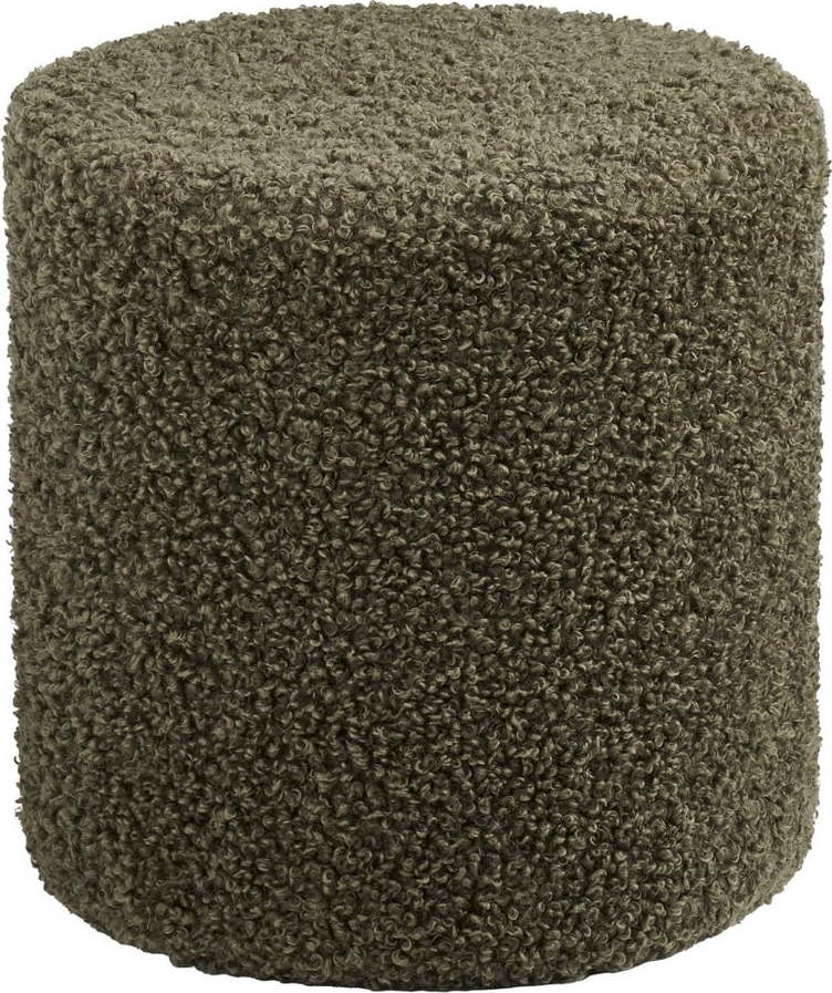 Zelený taburet z textilie bouclé Ejby – House Nordic House Nordic