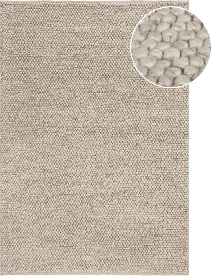 Šedobéžový ručně tkaný koberec s příměsí vlny 200x290 cm Minerals – Flair Rugs Flair Rugs