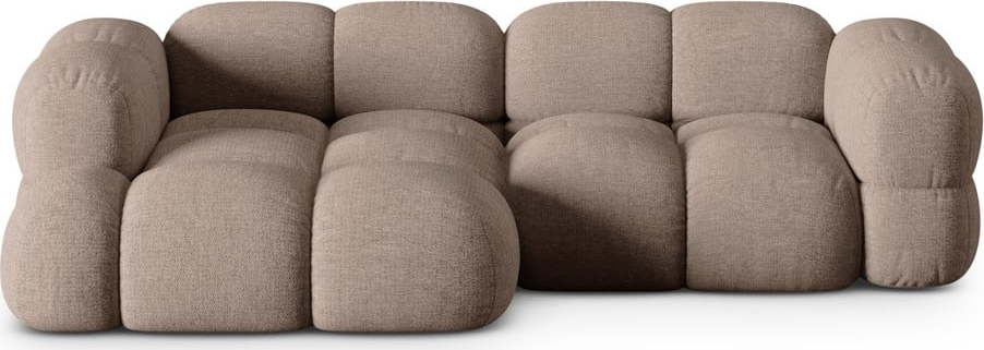 Hnědá rohová pohovka (levý roh/s lenoškou) Loretto – Cosmopolitan Design Cosmopolitan design