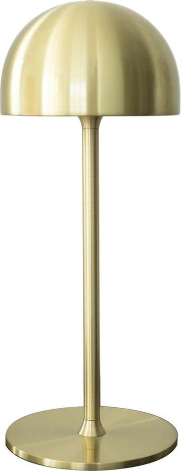 LED stolní lampa na dálkové ovládání v mosazné barvě s kovovým stínidlem (výška 30 cm) Tim – Sirius Sirius