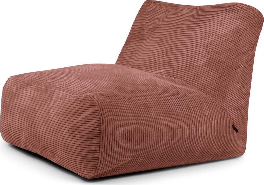 Manšestrový sedací vak v cihlové barvě Tube 100 – SLOWDOWN SLOWDOWN