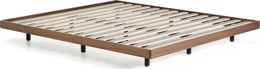 Hnědá dvoulůžková postel z březového dřeva bez čela s roštem 180x200 cm Norlen – Kave Home Kave Home