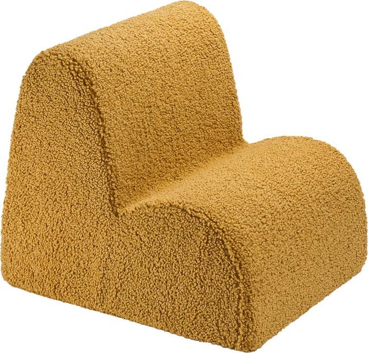 Hnědé dětské křesílko z textilie bouclé Cloud – Wigiwama Wigiwama