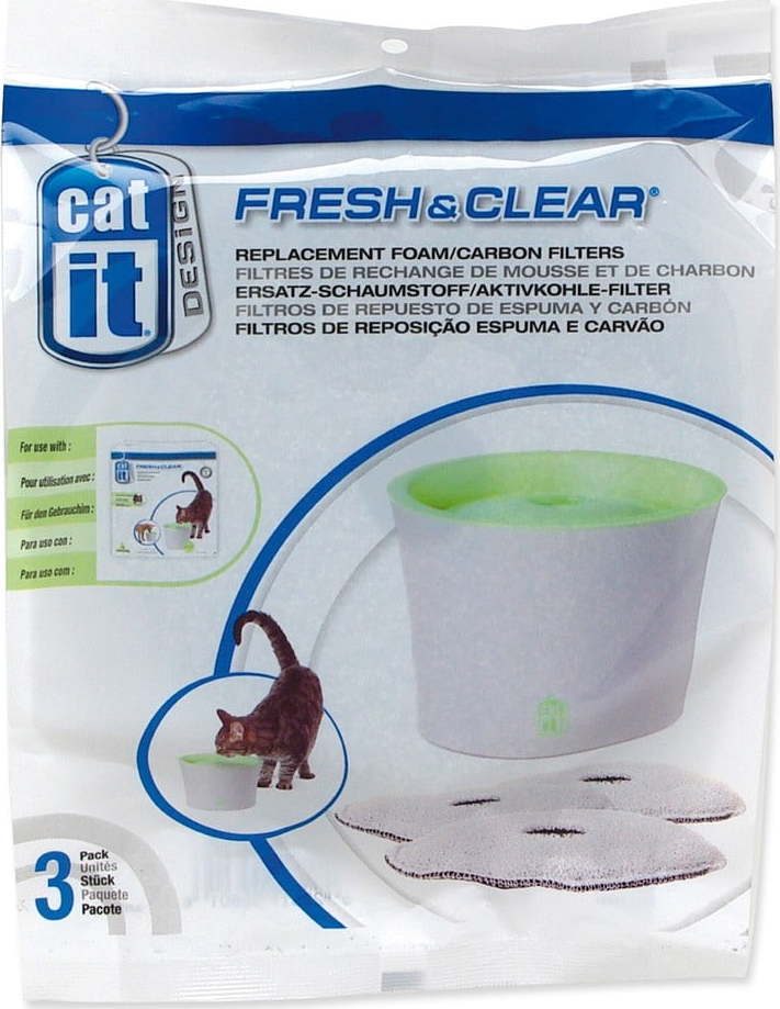 Filtry do vodní fontány v sadě 3 ks pro kočku Catit Fresh&Clear – Plaček Pet Products Plaček Pet Products
