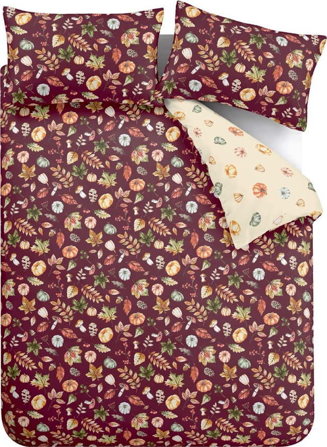 Fialové povlečení na jednolůžko 135x200 cm Autumn Pumpkins – Catherine Lansfield Catherine Lansfield