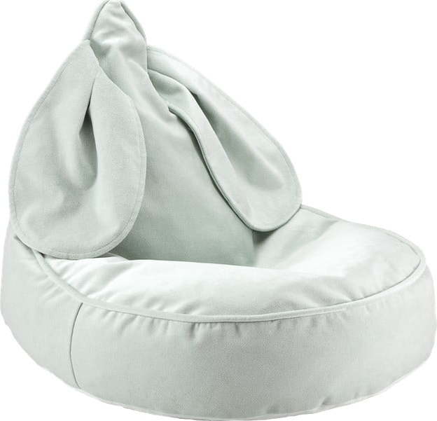Sametový dětský sedací vak v mentolové barvě Bunny – Wigiwama Wigiwama