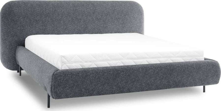 Modrá čalouněná dvoulůžková postel s úložným prostorem s roštem 160x200 cm Pointt – ELTAP ELTAP