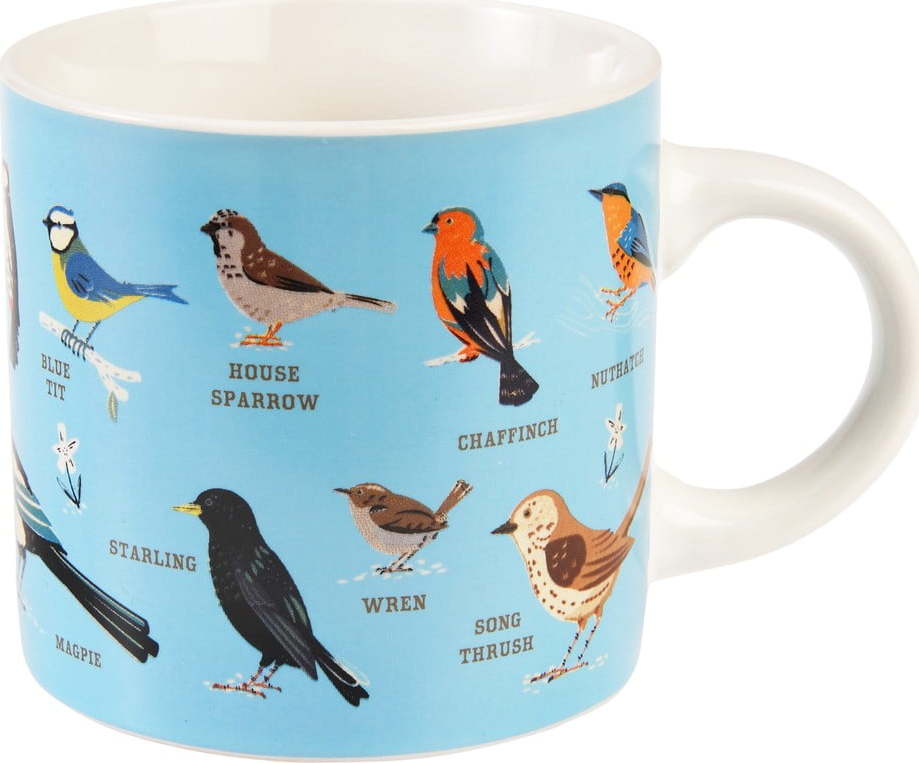 Modrý/krémový keramický hrnek 350 ml Garden Birds – Rex London Rex London
