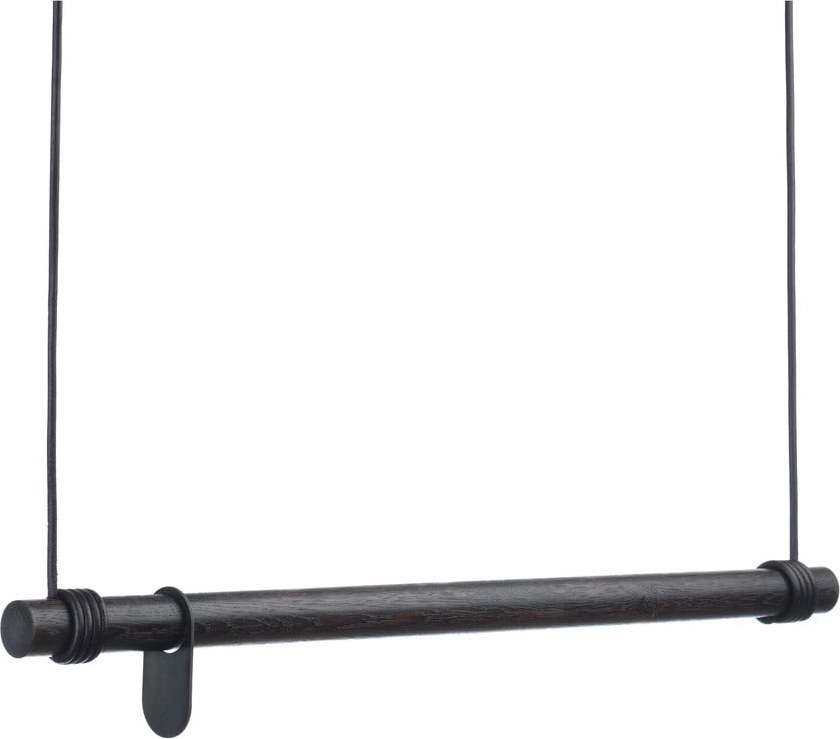 Černý nástěnný věšák z dubového dřeva 110 cm Swing L – LIND DNA Lind DNA