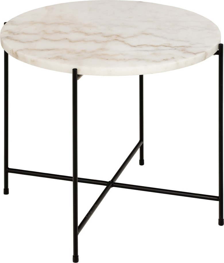 Kulatý odkládací stolek s mramorovou deskou ø 52 cm Avila – Actona Actona