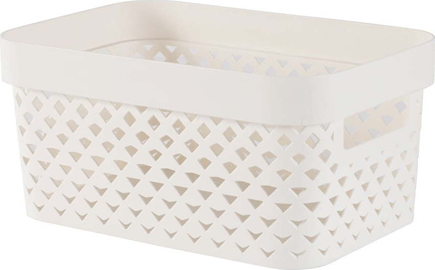 Béžový plastový úložný box 26x17