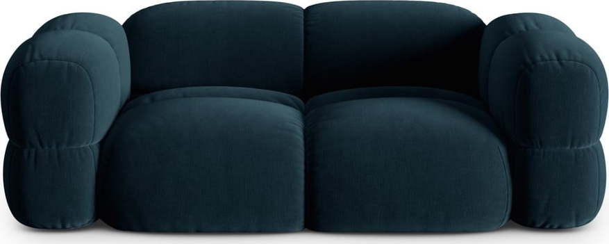 Tmavě modrá sametová pohovka 210 cm Loretto – Cosmopolitan Design Cosmopolitan design