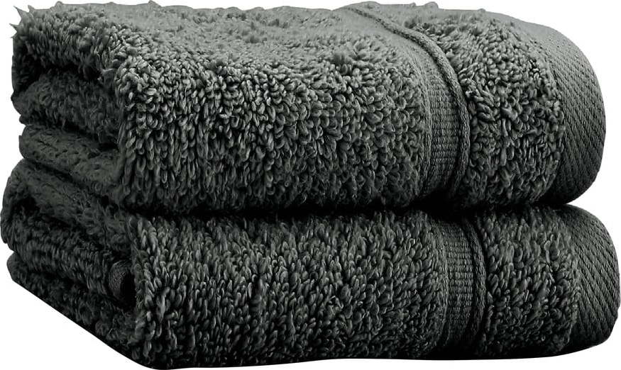 Tmavě šedé froté bavlněné ručníky v sadě 2 ks 30x30 cm Zero Twist – Catherine Lansfield Catherine Lansfield