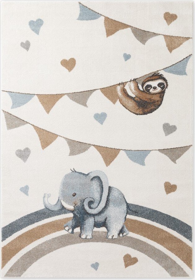 Krémový dětský koberec 120x170 cm Walk like an Elephant Rainbow Party – Villeroy&Boch Villeroy & boch