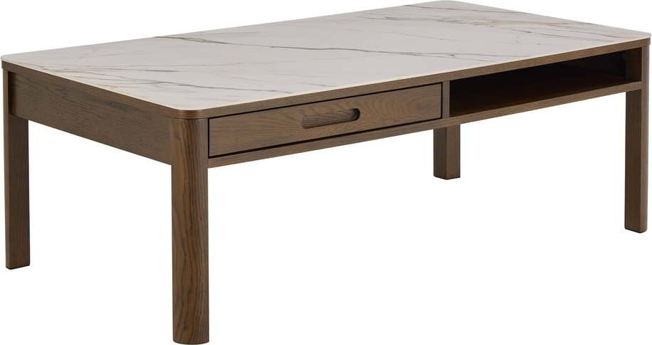 Béžový/tmavě hnědý konferenční stolek s keramickou deskou 70x130 cm Southampton – Actona Actona