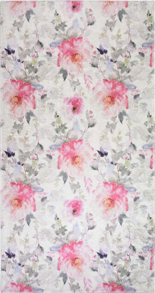 Růžový/slonovinový pratelný koberec 160x230 cm Pink Garden – Vitaus Vitaus