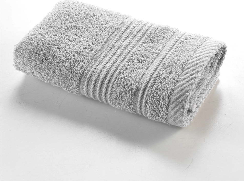 Světle šedý froté bavlněný ručník 30x50 cm Tendresse – douceur d'intérieur Douceur d intérieur
