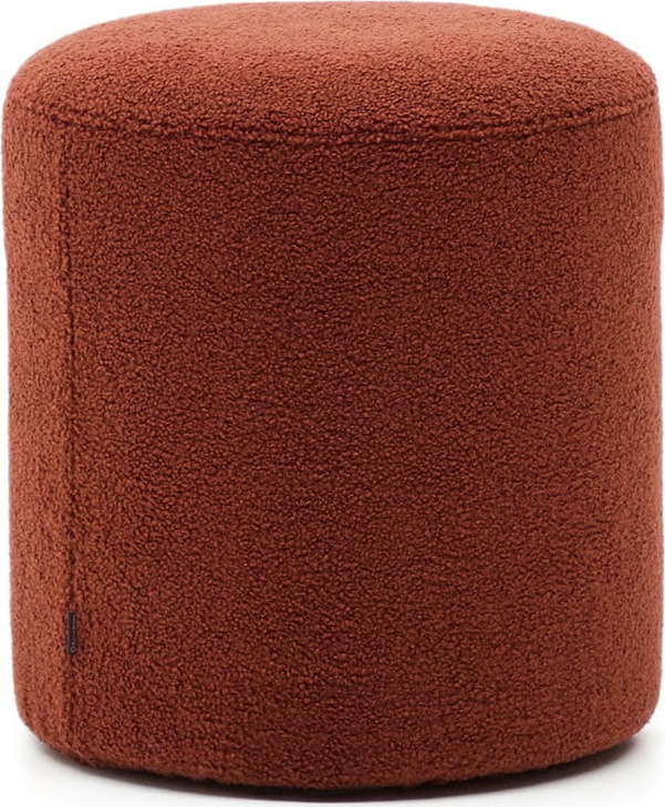 Taburet v terakotové barvě z textilie bouclé Kaeli – Kave Home Kave Home
