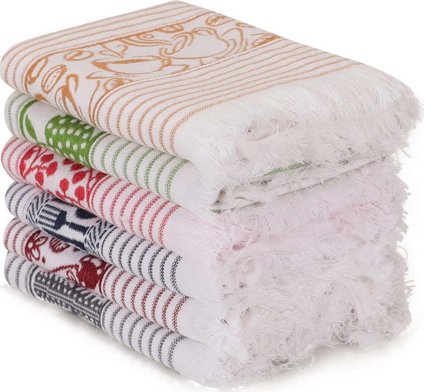 Bavlněné utěrky v sadě 6 ks 40x60 cm Pecete – Foutastic Foutastic