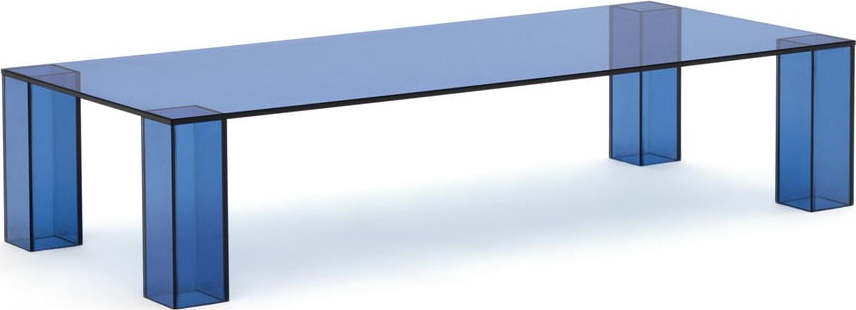 Modrý skleněný konferenční stolek 60x140 cm Adularia – Kave Home Kave Home