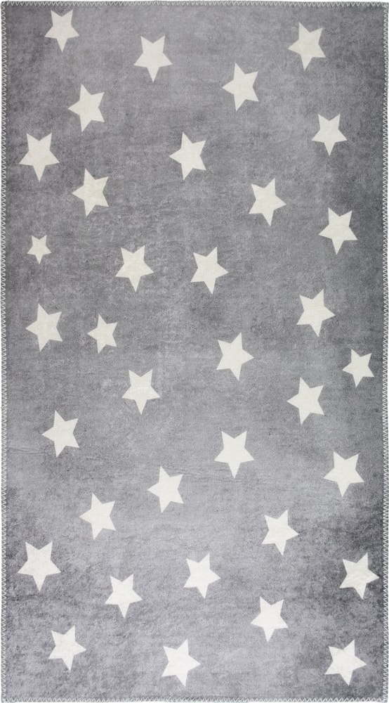Šedý pratelný dětský koberec 100x160 cm Shining Stars – Vitaus Vitaus