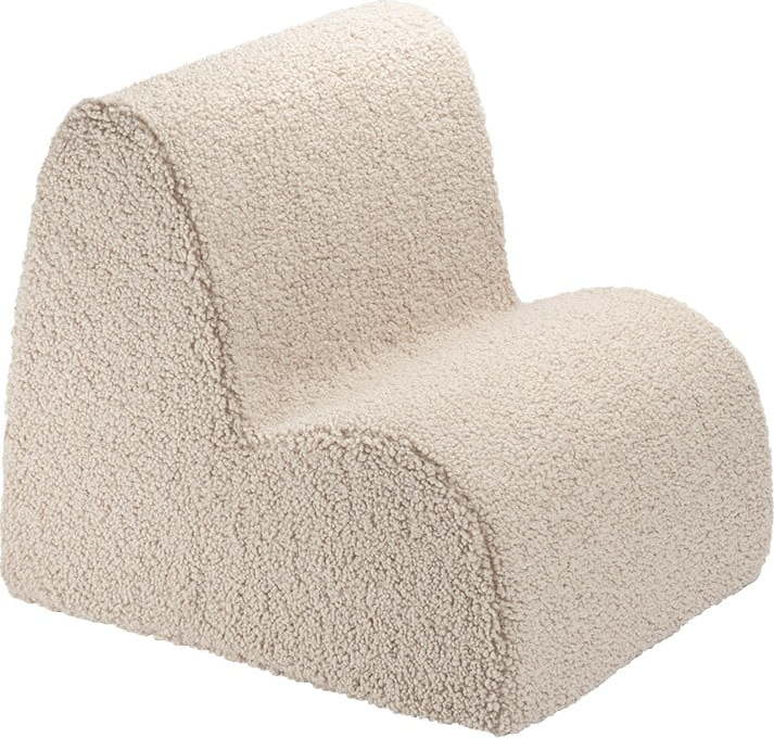 Světle hnědé dětské křesílko z textilie bouclé Cloud – Wigiwama Wigiwama