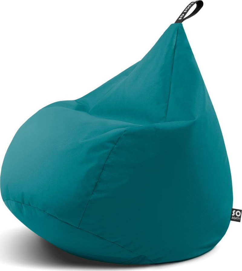 Tyrkysový sedací vak Drop L – So Soft? So Soft?
