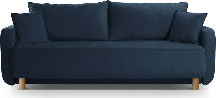 Tmavě modrá rozkládací pohovka s úložným prostorem 231 cm Elen – Micadoni Micadoni