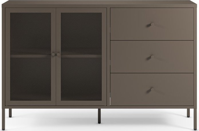 Šedá kovová komoda 140x90x40 cm Fayna – Marckeric Marckeric