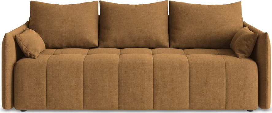 Rozkládací/s úložným prostorem pohovka v terakotové barvě 225 cm Moku – Makamii Makamii