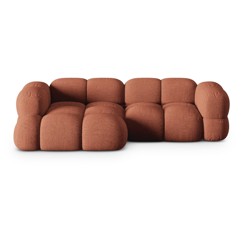 Rohová pohovka v cihlové barvě (levý roh/s lenoškou) Loretto – Cosmopolitan Design Cosmopolitan design