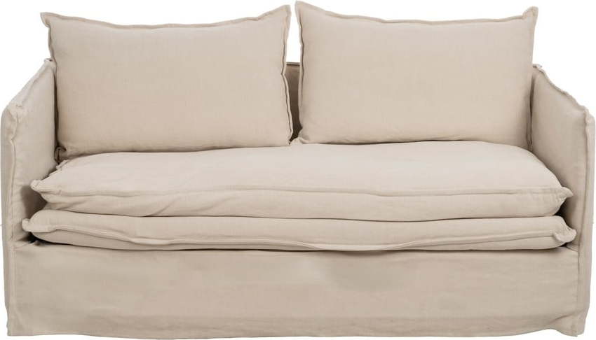 Krémová lněná pohovka 180 cm – Ixia Ixia