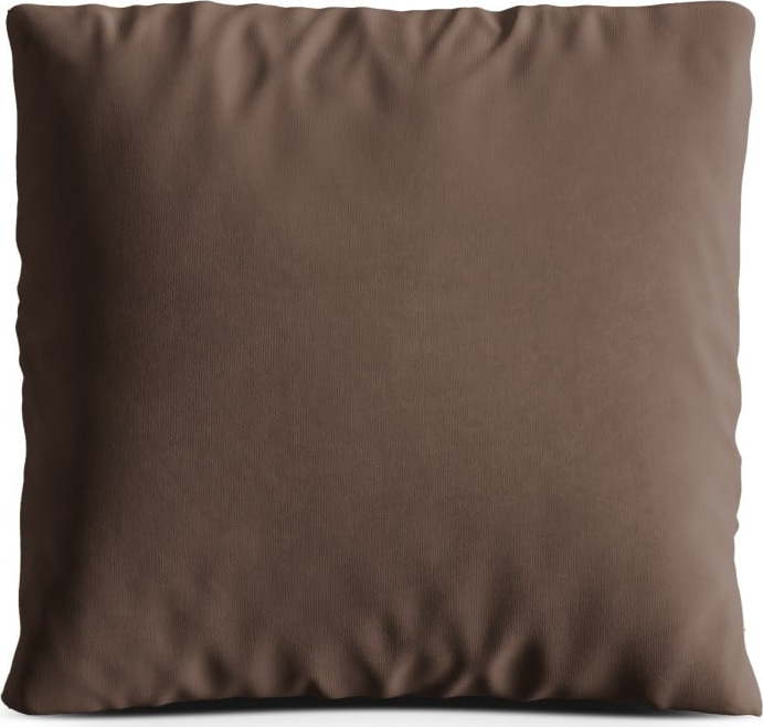 Hnědý sametový polštář na gauč Kemi – Cosmopolitan Design Cosmopolitan design