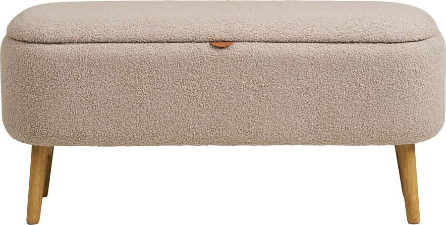 Béžová lavice z textilie bouclé Harlow – House Nordic House Nordic