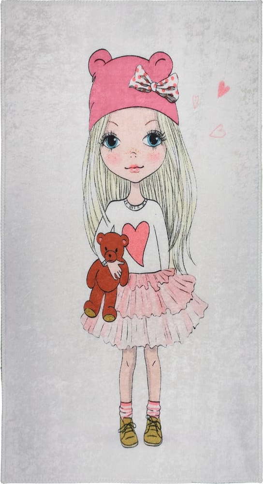 Pratelný dětský koberec 120x180 cm Cute Girl and the Bear – Vitaus Vitaus