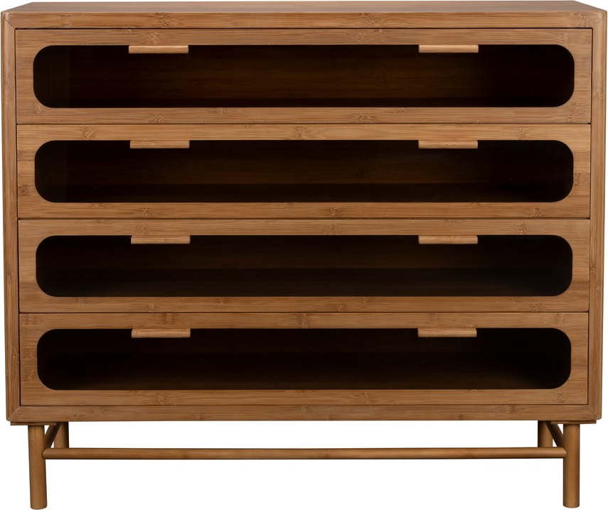 Bambusová komoda v přírodní barvě 105x88x38 cm Caroun – Dutchbone Dutchbone