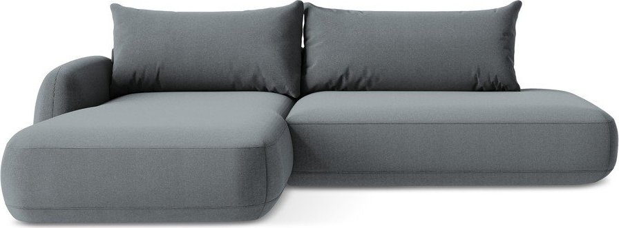 Šedomodrá rozkládací rohová pohovka (levý roh/s lenoškou) Hale – Makamii Makamii