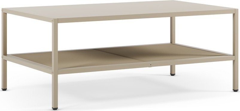 Krémový kovový konferenční stolek 60x100 cm Fayna – Marckeric Marckeric