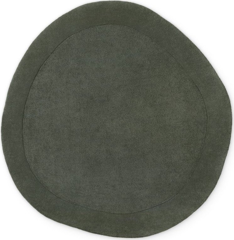 Tmavě zelený ručně tkaný kulatý koberec s příměsí vlny ø 160 cm Kari Organic – Villeroy&Boch Villeroy & boch