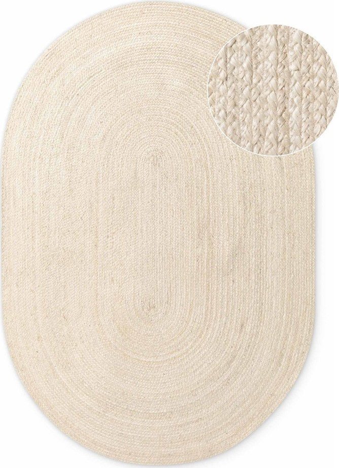 Oboustranný/ručně tkaný jutový koberec ve světle přírodní barvě 160x230 cm Braided – Hanse Home Hanse Home