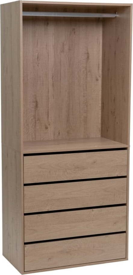 Otevřená modulární skříň v dekoru dubu v přírodní barvě 80x180x45 cm Modular – Casa Selección Casa Selección