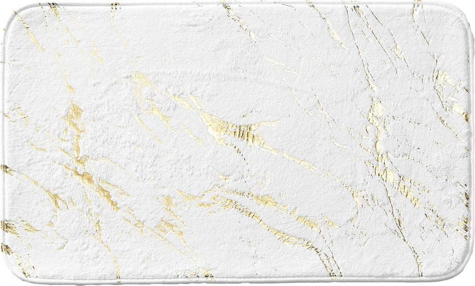 Bílá/ve zlaté barvě koupelnová předložka 45x75 cm Aquamarbre – douceur d'intérieur Douceur d intérieur