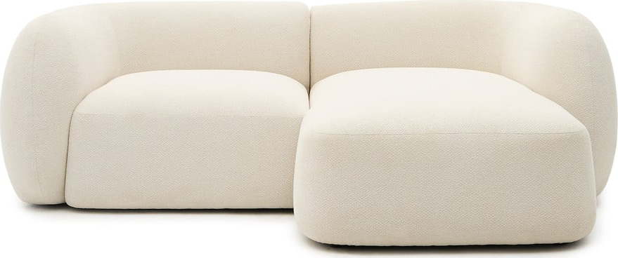 Krémová žinylková rohová pohovka (pravý roh/s lenoškou) Martina – Kave Home Kave Home