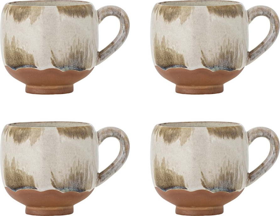 Šálky v sadě 4 ks na cappuccino z kameniny 200 ml Jade – Bloomingville Bloomingville